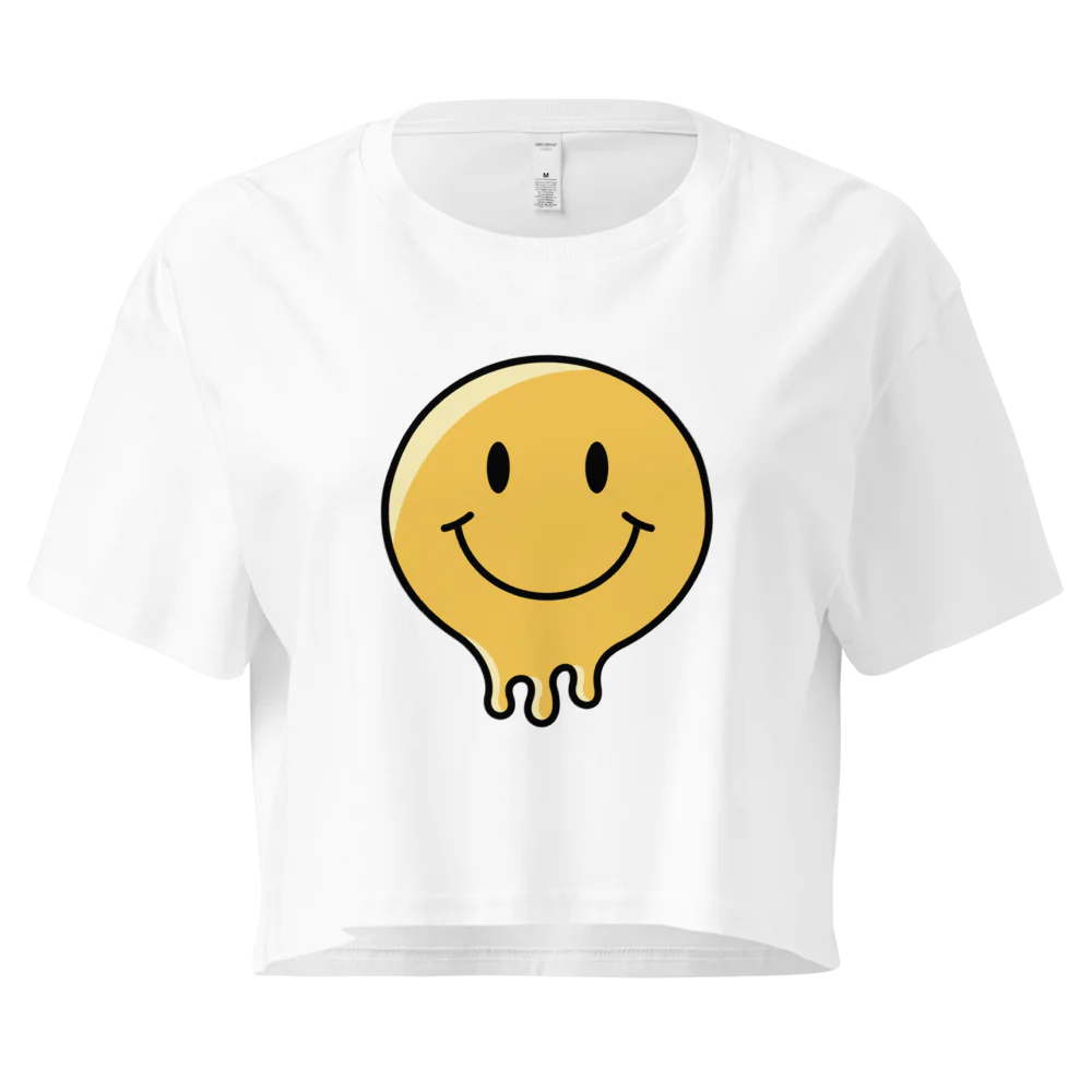 Women's smiley Crop-top