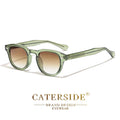 CATERSIDE Retro Round Men Sunglasses Punk Propionic Acid Pin Temple