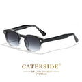 CATERSIDE Retro Round Men Sunglasses Punk Propionic Acid Pin Temple