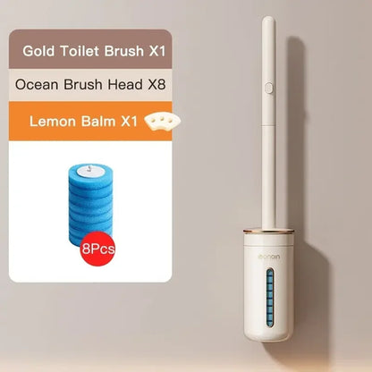 Toilet Brush Wall-Mounted Cleaning Tool for Bathroom