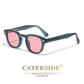 CATERSIDE Retro Round Men Sunglasses Punk Propionic Acid Pin Temple