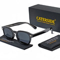CATERSIDE Retro Round Men Sunglasses Punk Propionic Acid Pin Temple