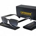 CATERSIDE Retro Round Men Sunglasses Punk Propionic Acid Pin Temple