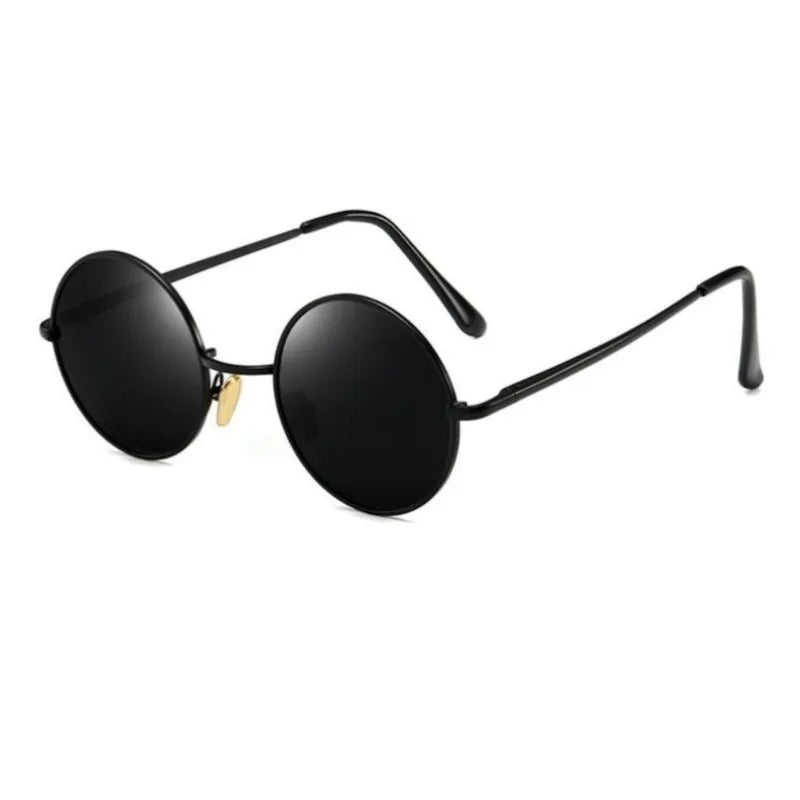 Fashion Gothic Steampunk Business Style Round Frame Metal Sunglasses Men Women Classic Polarized Sunglasses Uv Resistant Shades