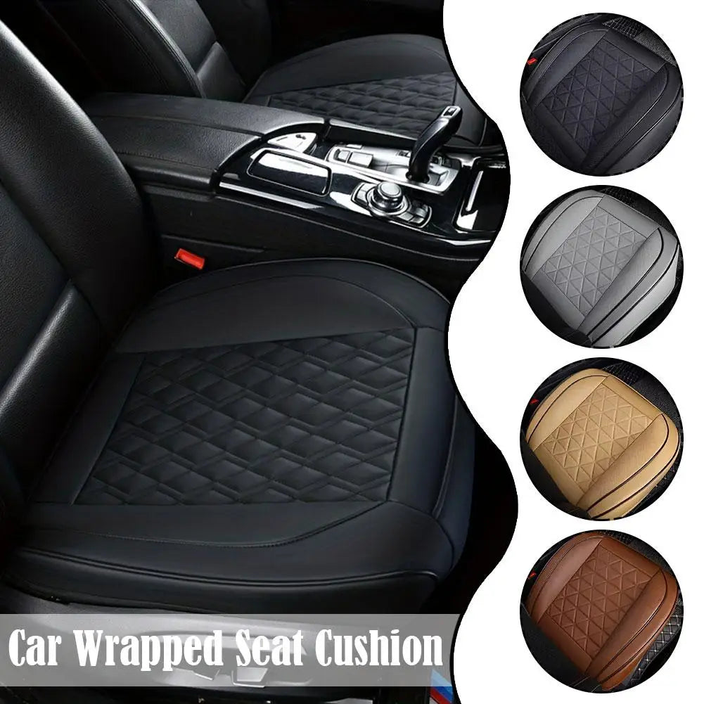 Car Front Seat Cover PU Leather Seat Protector Wear-resistant Universal Pad Accessories Mat Auto Interior Car Chair T5S2