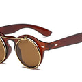 Fashion Retro Round Steampunk Sunglasses Men Brand Designer Vintage Steam Punk Sun Glasses Women oculos gafas de sol
