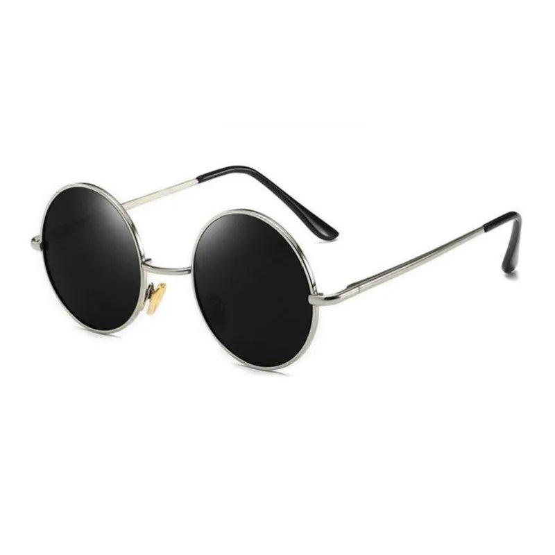 Fashion Gothic Steampunk Business Style Round Frame Metal Sunglasses Men Women Classic Polarized Sunglasses Uv Resistant Shades