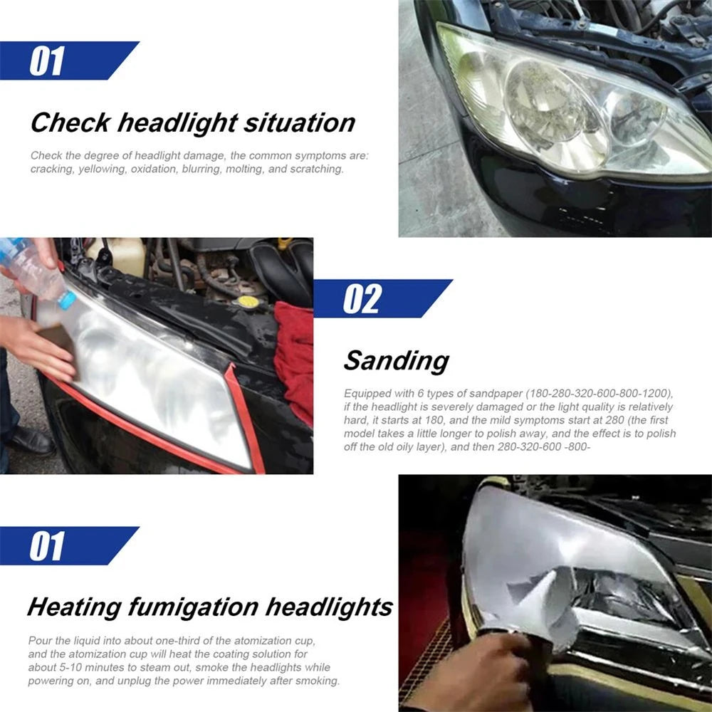 Car Headlight Polishing Liquid Polymer Car Headlamp Renovation Restoration Cleaning Agent 50ML/100ML/150G Auto Repair Products