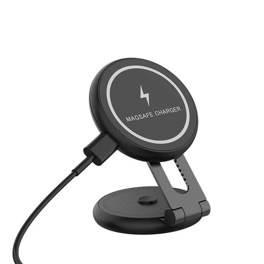 Magnetic Car Phone Holder - Wireless Charger 360 Rotation