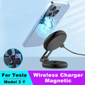 Magnetic Car Phone Holder - Wireless Charger 360 Rotation