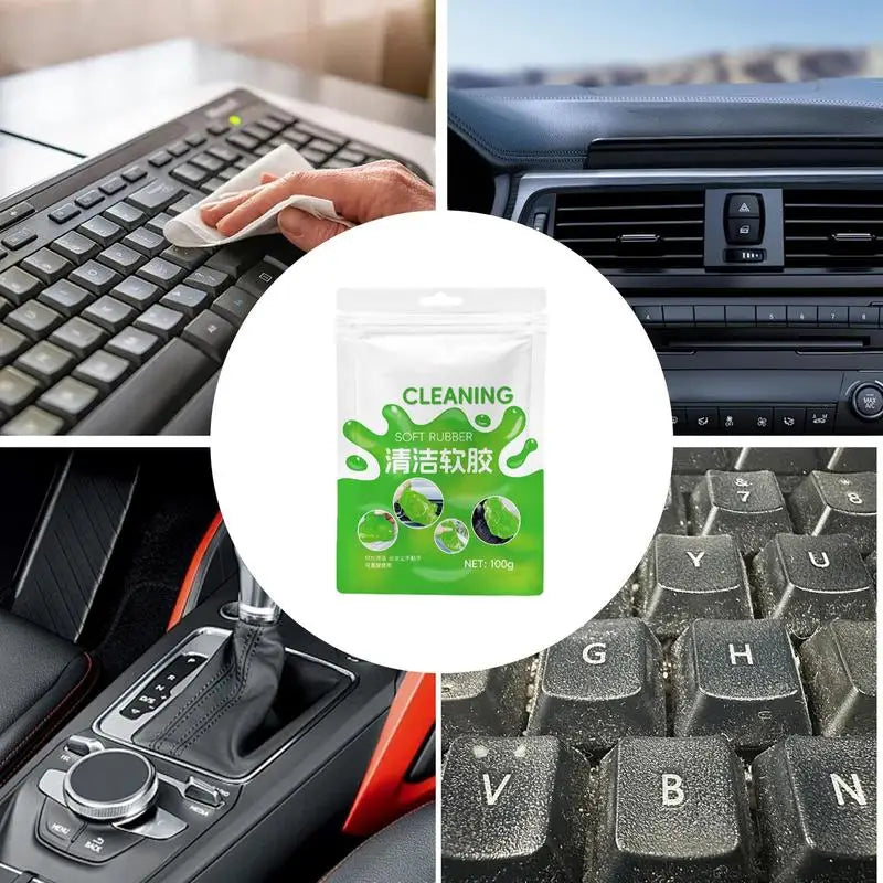 New Auto Car Cleaning Pad Glue Powder Cleaner Magic Cleaner Interior Dust Remover Gel Home Computer Keyboard Clean Car Cleaning