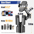 Car Cup Holder & Phone Mount Rotatable
