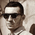 Fashion Retro Round Steampunk Sunglasses Men Brand Designer Vintage Steam Punk Sun Glasses Women oculos gafas de sol