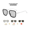 Top Quality Tony Stark Square Sunglasses Photochromic Polarized Men Glasses Steampunk Eyewear Driving Goggles zonnebril heren