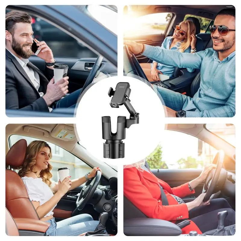 Car Cup Holder Phone Mount Rotatable Car Drink Holder Cell Phone Cup Holder Car Mount Multifunctional Car Cup Holder Expander