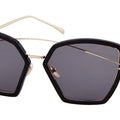 STORY 2018 Brand Arrow Oversized Sunglasses Women Fashion Metal Frame Cat Eye Glass Pink Black Yellow Shades Eyewear Female