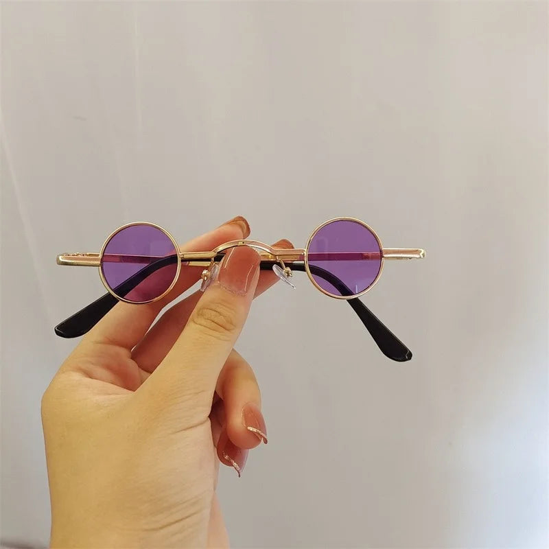 Ins 2022 Fashion Punk Round Sunglasses for Men Women Small Frame Vintage Steampunk Sun Glasses Hip Hop Style Eyeglasses