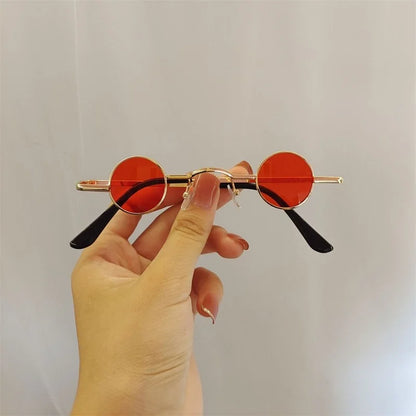Ins 2022 Fashion Punk Round Sunglasses for Men Women Small Frame Vintage Steampunk Sun Glasses Hip Hop Style Eyeglasses
