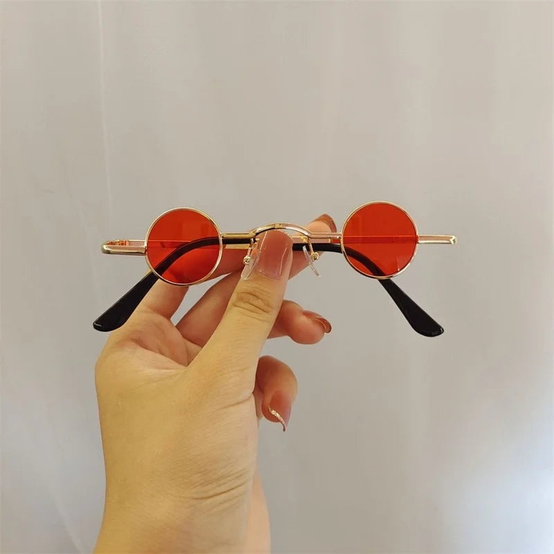 Ins 2022 Fashion Punk Round Sunglasses for Men Women Small Frame Vintage Steampunk Sun Glasses Hip Hop Style Eyeglasses