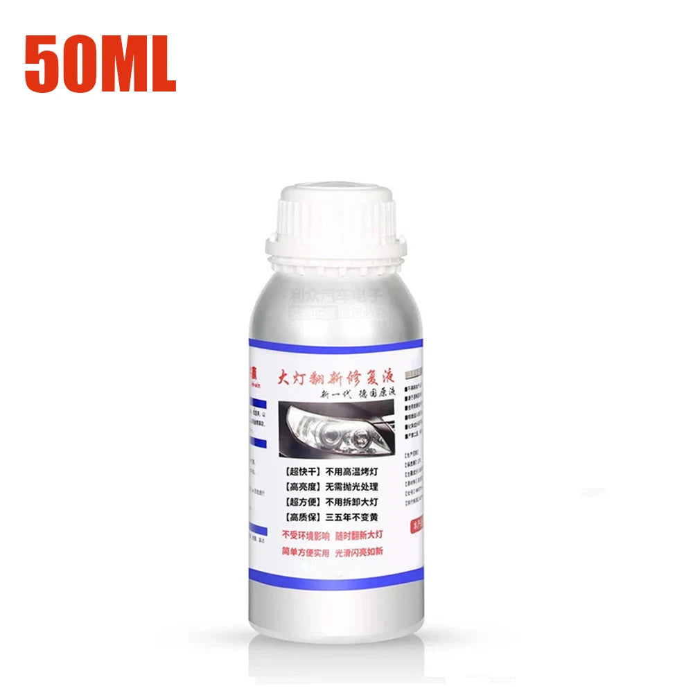 Car Headlight Polishing Liquid Polymer Car Headlamp Renovation Restoration Cleaning Agent 50ML/100ML/150G Auto Repair Products