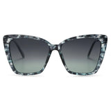Libra Polarized Sunglasses For Women Retro Womens Oversized Square Cat Eye Sun Glasses UV Protection SJ2206 Blue Pattern