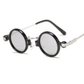 Vintage Steampunk Sunglasses Round Metal Frame For Men Women Personality Fashion Hip Hop UV400 Eye Protection Glasses New 2024