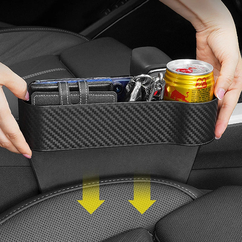 Car Seat Crevice Storage Box Seat Gap Slit Pocket Catcher Organizer Universal Car Seat Organizer Card Phone Key Holder Pocket