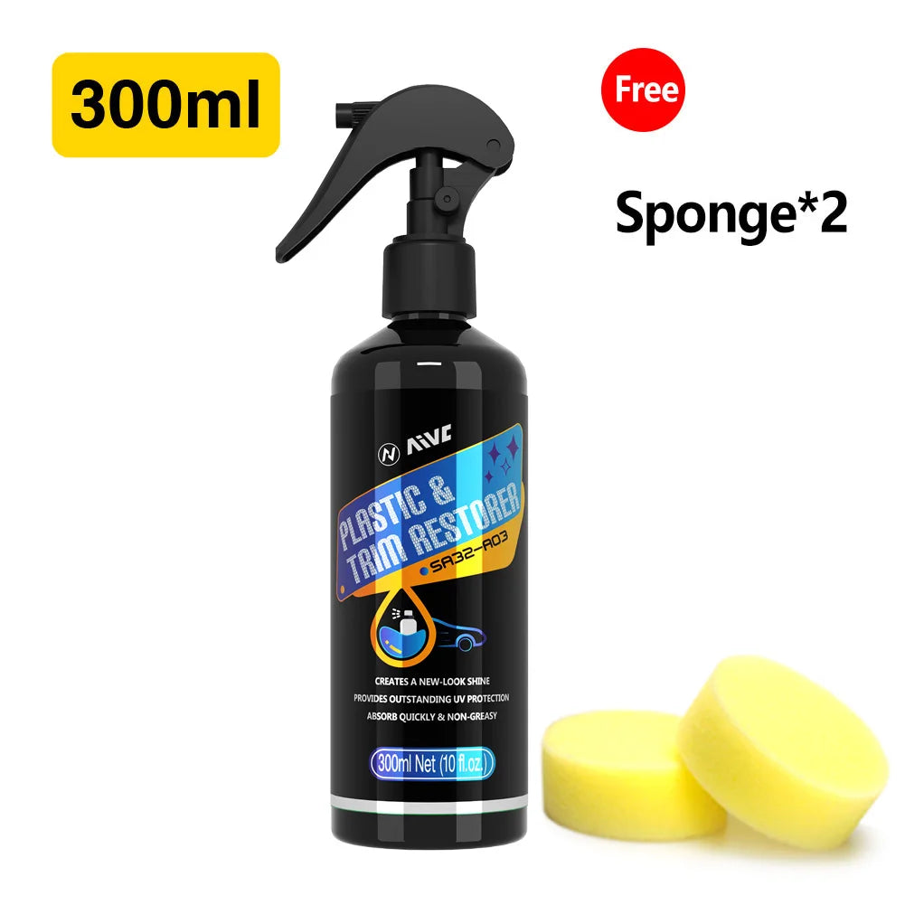 Plastic Restorer Back To Black Gloss Car Cleaning Products Auto Polish Coating Car Detailing Renovator Shiny And Darker！