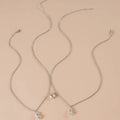 European and American Small Dinosaur Love Magnetic Button Necklace Set