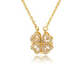 Vintage Lucky Four Leaf Necklace