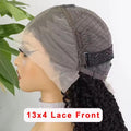 Deep Curl 13x4 Lace Front Wig – 100% Human Hair | 350% Density | 12”–22” | Glueless Natural Black