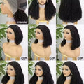 Deep Curl 13x4 Lace Front Wig – 100% Human Hair | 350% Density | 12”–22” | Glueless Natural Black