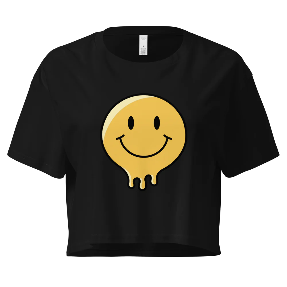 Women's smiley Crop-top