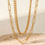 18K Gold Plated Layered Chain Necklace