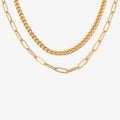 18K Gold Plated Layered Chain Necklace
